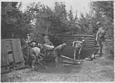 Un canon de la 41e batterie du 47e RAC, rattaché à la 17e DIC en juillet 1916 en Macédoine-Centrale.