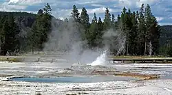 Comet Geyser et Brilliant Pool le 14 août 2015.