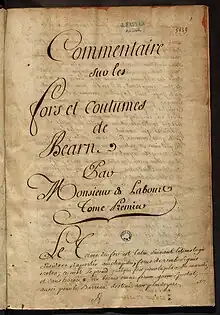 Copie en noir et blanc d'un texte ancien.