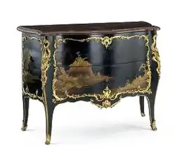 Commode laquée de Bernard Van Riesamburgh, Victoria and Albert Museum (1750-1760).