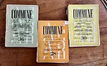 Trois numéros de Commune dans les années 1930