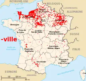 Terminaison en -ville.