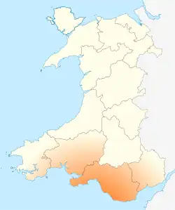 Comtés historiques du pays de Galles méridional