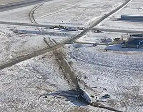 Le vol 1404 après l'accident.