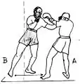 Bolo-punch, ici en contre sur un jab adverse.