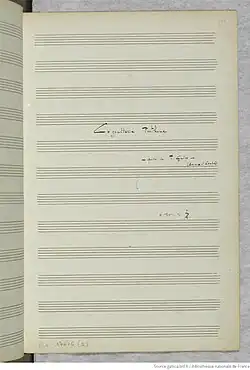 page du manuscrit autographe