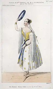 En costume de La Esméralda, 1836
