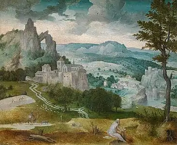 P2. Paysage avec saint Jérôme, musée royal des Beaux-Arts, Anvers.