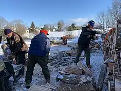 2020, temps et bois donnés chaque année (corvée), par des paroissiens, pour le chauffage de l’église, rue de l’Église