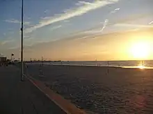 Coucher de soleil depuis l'ancienne  digue.