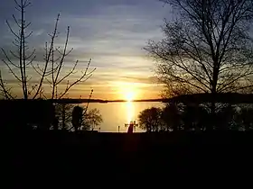 Coucher de soleil sur le Lough Lene.