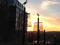 Coucher du soleil sur le 760 Honoré-Mercier et "Les vents déferlants"