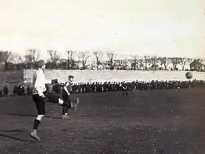 Photo d'une action de jeu d'un match de football