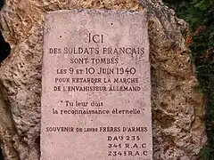 Mémorial des 9 et 10 juin 1940.