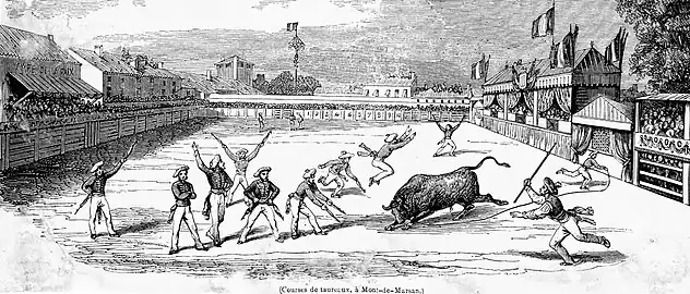 Courses de taureaux à Mont-de-Marsan (1845-1875)
