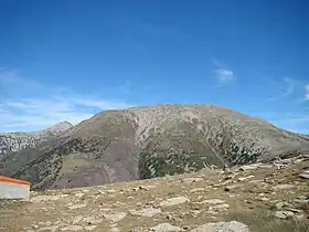 La crête des Sept Hommes vue depuis le pla Guillem.