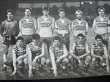 A stade Vélodrome de Creil, accroupis de gauche à droite LORY, GUILLON, TALLEUX, ORRIERE, DUGROSPREZ, debout de gauche à droite PARIZE, HERCELIN, PAHUD, ALIX, VILMONT, GILLION