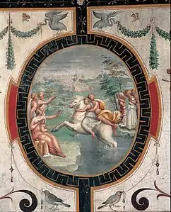 Cristoforo Gherardi, Clelia traverse le Tibre à cheval.