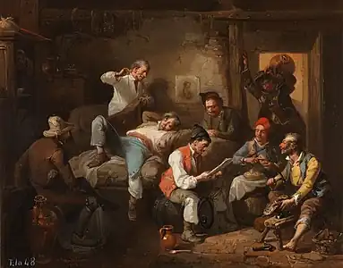 Intérieur de porteurs d'eau galiciens à Madrid, huile sur toile, 1859, Madrid, Musée du Prado.