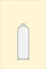 Section après fermeture de l'extrémité supérieure