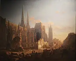 Dégagement de la cathédrale (vers 1865).