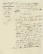 Dépêche confidentielle du ministre de la Police à Suchet au sujet de Charles Schulmeister.