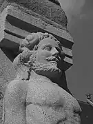 Atlante du puits de la cour d'honneur.