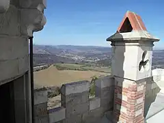 Détail de la terrasse de la Tour Magdala