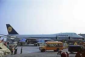 D-ABYB, le Boeing 747 impliqué dans l'accident, ici en juillet 1970.