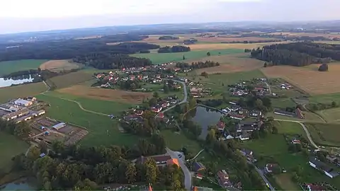 Kostelní Radouň : vue aérienne.