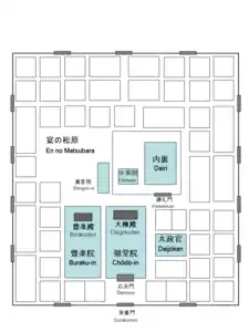 Plan schématique du Grand Palais (disparu).