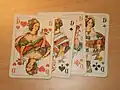 Quatre dames, portrait allemand, jeu de Skat.