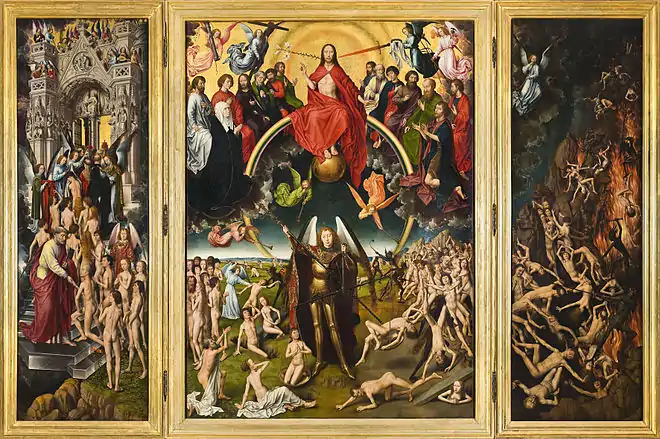 Le Jugement dernier, triptyque de Hans Memling.