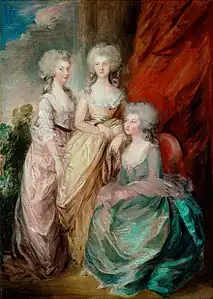 Les trois filles aînées de George III, années 1780, Londres, Victoria and Albert Museum.