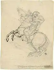 Étude dessinée pour le Bonaparte vers 1800, musée Fabre Montpellier.