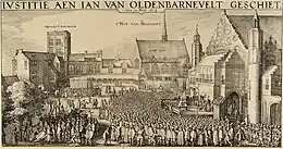 Décapitation de Johan van Oldenbarnevelt, Claes Jansz. Visscher, 1619, Museum Boijmans Van Beuningen
