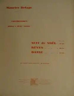 Page de couverture de la partition