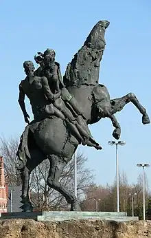 Statue du cheval Bayard à Termonde.