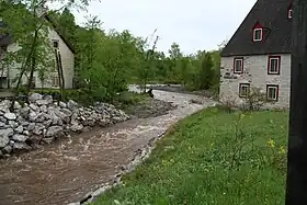 Rivière et Moulin de La Chevrotière, rue Chavigny