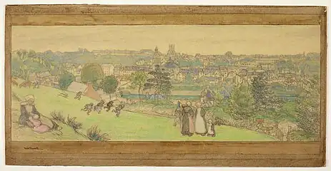 Émile Malo-Renault, Vue de Quimperlé, 1917, Musée de Bretagne, Rennes.