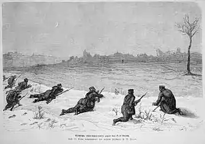 Patrouille nocturne allemande sur le village de Bondy