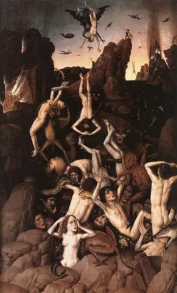 La Chute des damnés (1450), Dirk Bouts.