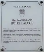 Plaque d'information trilingue