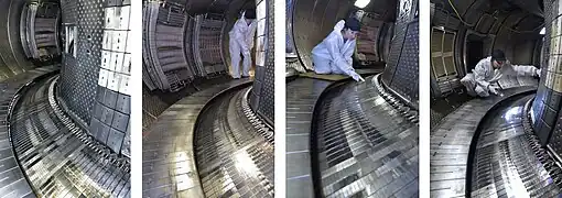 Inspection du divertor du tokamak WEST.