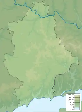 Voir sur la carte topographique de l'oblast de Donetsk