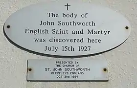 Plaque commémorative.