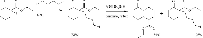 Réaction d'expansion de cycle de Dowd-Beckwith originale