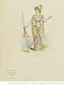 Costume d'Hélène pour la reprise de La Belle Hélène de Jacques Offenbach (1876)