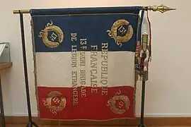 Drapeau de la 13e demi-brigade de Légion étrangère (Djibouti, Afrique) recto.