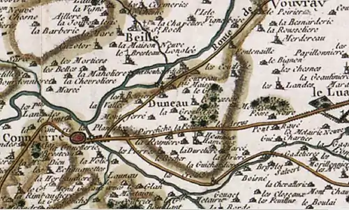 Extrait d'une carte de Cassini